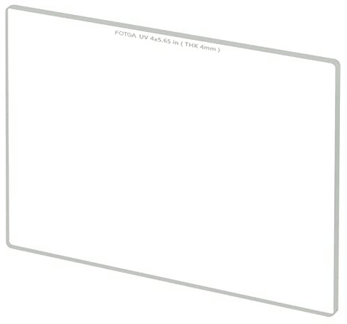 FOTGA Cinema 4x5.65 UV Protection Clear Filter, 4mm Thickness Optical Glass Pure Camera Filter for 4x5.65Inch Matte Box Lens, Compatible with FOTGA Matte Box