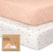 2-Pack Bambus-Bettwäsche für Jungen, Mädchen - 70x140 Jersey-angepasste Bettwäsche, Bio-Babybettwäsche Neutral, Babybettmatratzenblatt, Unisex-Bettwäsche für Kleinkinder (Butterflies)