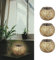 Windlicht 3er Set Mandala-Design │ Glas Metall 9x7cm Gold weiß │ Glaseinsatz für Kerze Teelicht (1 x 3er Set Windlicht Mandala)