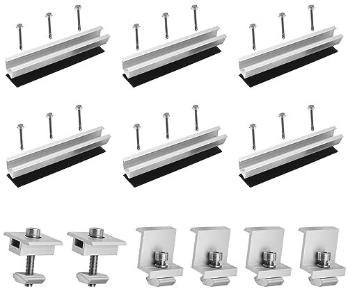 Solarmodul Halterung Kit 20cm und Zubehör Befestigung solarmodul, Für Solarpanel Halterung,rapezblech Flachdach Montage PV Befestigung Set (6 Stück)