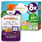 Pumpkin Organics Bio Gemüse-Getreide-Quetschies 8er Pack Kürbis, Birne, Apfel, Pflaume, Hafer ohne Zuckerzusatz¹ - ab dem 8. Monat - als Snack oder Beikost für unterwegs (8x100g)