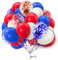 Red & Blue White Balloons - Pack of 30, 10 Inch Latex Balloons - Confetti, Metallic for Birthday, Graduation, Anniversary Parties