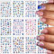 Lot de 12 feuilles d'autocollants pour ongles, motif de dessin animé Kawaii, pour femmes, filles, cadeau (800 décalcomanies) (Sti)