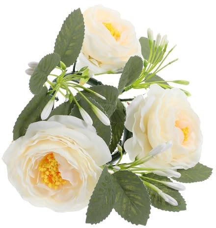 HOLIDYOYO Künstliche Blumen Für Die Hochzeitsdekoration Mit Stumpenkerze