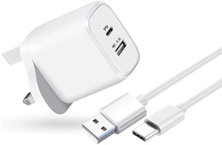 KP TECHNOLOGY Multi Port Fast Charger for Nokia 3210 / Nokia 235 4G / Nokia 225 4G / Nokia 215 4G (TYPE C Cable + Dual Port Plug) (WHITE)