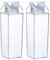 Bouteille D'eau Claire,Pack de 2 Bouteilles D'eau en Carton de Lait, Carton de Lait Transparent de 1000 ml, Réutilisable, pour Pique Nique, Camping, Lait, jus D'orange