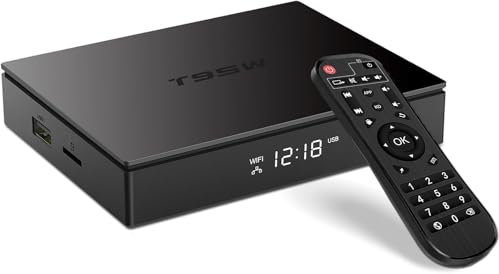 Android tv box,T95W Android 11.0 tv box con 4GB RAM 32GB ROM Amlogic S905W2 Quad-Core Cortex-A53 G31 GPU Support 4K 3D AV1 2.4/5.0GHz WIFI BT5.0 10/100M Ethernet DLNA HDMI 2.1 H.265 Smart TV BOX