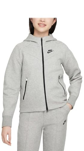 NIKE Tech Fleece Felpa con Cappuccio e Zip Intera, da Ragazza, Confezione da 1