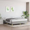 IKAYAA Lit 160 x 200 avec sommier Sommier 160x200 avec Pieds Sommier Tapissier Sommier à Lattes en Bois pour Adulte-Gris clair-160 x 200 cm-35 cm