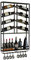 Mini-Barschrank aus Glas, Wandmontage, für Zuhause, Bar, Café, Küche, Wohnzimmer