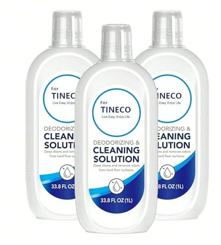 Solution De Nettoyage De Sol – 500 Ml 16,9 Fl Oz Compatible Avec Tineco IFLOOR 2 Complete, IFLOOR 3 Breeze Complete, Floor ONE S3 Series/S5/S5 COMBO/S5 Pro 2, Floor ONE S6/ S7 PRO/S7 COMBO(White 3pc)