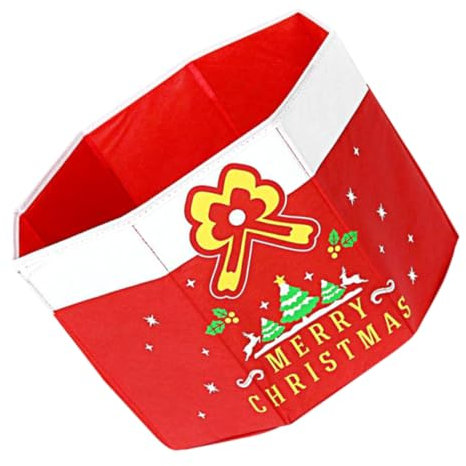 GREENADSCAPE Elegante Copri-piede Per Albero Di Natale Scatola Portaoggetti in Tessuto Non Tessuto Base Decorativa Per Albero Di Natale Per Interni