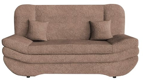 Mirjan24 Sofa Weronika mit Bettkasten und Schlaffunktion, Schlafsofa, Große Farb- und Materialauswahl, Couch vom Hersteller, Wohnlandschaft (Coral 45)