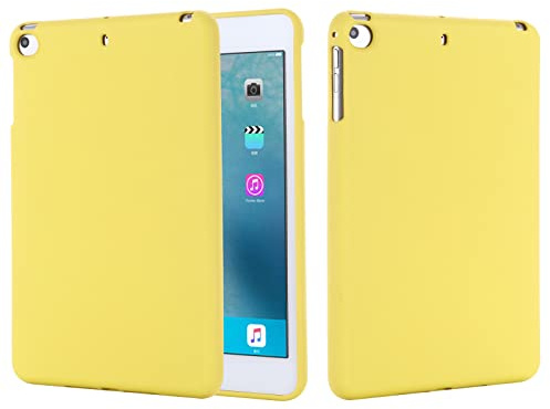 Compatible with iPad mini 4/Mini 5 7.9inch (2015/2019) Case,Silicone Cases Flexible TPU Protective Cover Thin Slim Lightweight Shockproof Back Shell Soft TPU Protective Cove 7.9inch Case(Yellow)