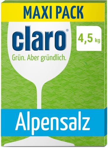 claro Sal alpina - 4,5 kg de sal para lavavajillas - Sal antical para lavavajillas - Sal para lavavajillas para agua blanda