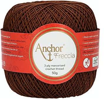 Anchor Freccia Stärke 12 4771012-00359 braun Häkelgarn, 100 % Baumwolle