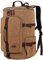 BAOSHA HB-26 Mochila de Lona Vintage para hombres 3-Ways Bolsa de Hombro para Viaje de fin de Semana, Mochila Messenger Convertible (Café)