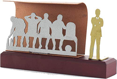 Art-Trophies TP428 Trofeo Panchina da Calcio, Oro, 13 cm