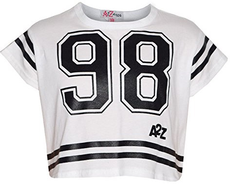 A2Z 4 Kids Girls Top Kids 98 Trendy T Shirt - New Crop Top 98 White 13
