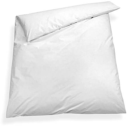 sleepling Allergiker Bettwäsche 155 x 220 cm, Milbenbezug, Evolon Encasing Bettdecke, milbenkotdicht, Hausstauballergiker, 95 Grad Kochfest, Made in Germany, weiß