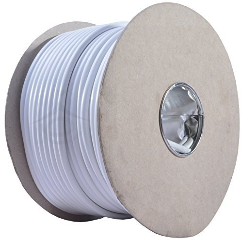 All Lengths 3093Y Heat Resistant 1.5mm 15 AMP Electrical Cable White Round 3 Core Wire Flex (15m)