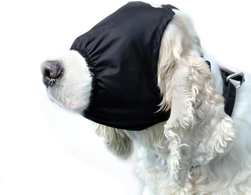 NACOCO Hunde-Augenmaske, Nylon, Schattierung, Angstmaske, Maulkorb für die Fellpflege, Anti-Autokrankheit (L)