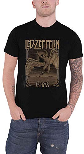 Led Zeppelin Faded Falling T-Shirt Black M