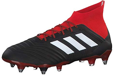 adidas Predator 18.1 Sg, Men's Football Boots, Black (Negbás / Ftwbla / Rojo 000), 7 UK (40 2/3 EU)