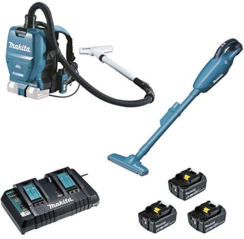 ASPIRATORE ZAINO 18Vx2BL+DCL181FZ+BL1850Bx3+DC18RD