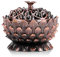 1 Pc Brûle-Encens Lotus Forme Alliage Brûleur D'Encens Encensoir Titulaire Porte-encens Brûleur à Arôme Fumée Outil Décoration De La Maison Sommeil Aides