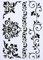 Dekoschablonen-Set, Blumen, A4, wiederverwendbar, Shabby-Chic-Stil , Widerverwendbare PVC-Schablone, A4 31.5 x 22 cm / 12.4 x 8.66 in