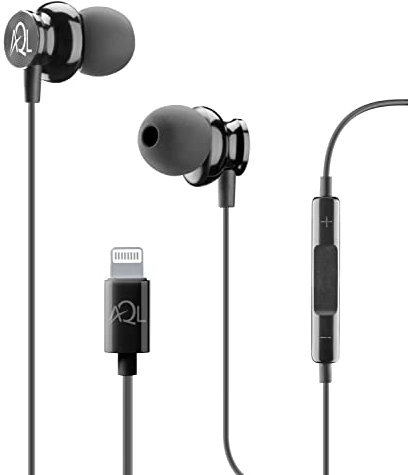 AQL Whirl | Auricolari in-ear con connettore Lightning - Dotati di remote control - Nero
