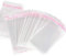 FLOFIA 200 Stück Tütchen Selbstklebend Plastiktüten Klein Cellophantüten Flachbeutel Transparent Geschenktüten für Süßigkeiten Plätzchen Gebäck Schoolade Lutscher Schoolade (7 * 13)