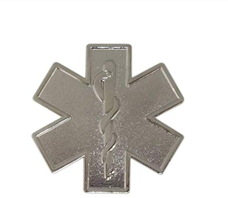 Sanitäter Stern des Lebens Silber Metall Badge Pin Pins Radfahrer Anstecker Broschen