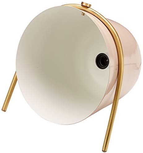 Homemania Lampada da Terra Belle, Piantana, Pavimento, Rosa, Bianco, Oro in Ferro, Ottone, 29 x 31 x 35 cm, 1 x E14, 25W