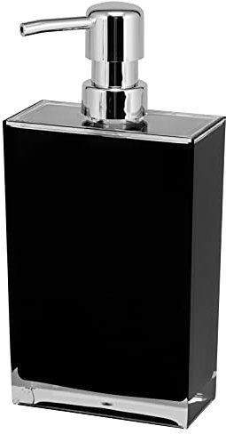 bremermann Seifenspender XL mit ca. 500 ml Füllmenge, Kunststoff eckig (Schwarz)