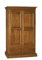 Mar.c.a. Design - Schrank mit 2 Türen und geradem Gendarmhut aus Pappelholz, Farbe Nussbaum, dunkel, Inneneinrichtung, Kunst Povera Made in Italy - Maße 125 x 61 x 200 cm