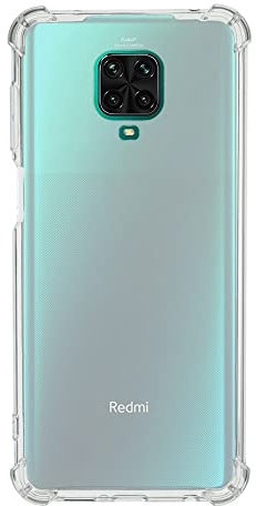QUITECO Funda Transparente para Xiaomi Redmi Note 9S / 9 Pro / 9 Pro MAX, Carcasa Protectora Antigolpes, Protección de Bordes con Esquinas Reforzadas
