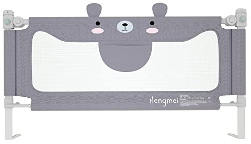 HENGMEI Bettgitter 180cm Bettschutzgitter Babybettgitter Kinderbettgitter Sicherheitsschutz Rausfallschutz höhenverstellbar zum vertikalen Heben für Kleinkinder, Babys und Kinder