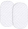 Waterproof Moses Basket Mattress Protector 2 Pack, Fits For Kinderkraft Baby Crib LOVI and Moses Basket Mattress approx 78x43cm, Ultra Soft Viscose Surface, Breathable and Easy Care