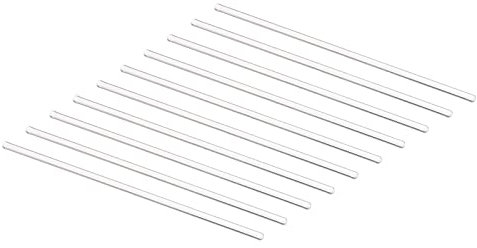 sourcing map 3.3 Borosilicate Glass Stick 5.91 Length 4mm Dia Stir Rod Mixing Tools with Both Ends Round for Lab Kitchen Science 10Pcs