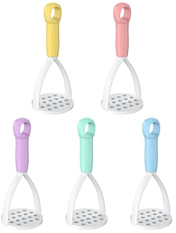 Manual Silicone Potato Masher, Mini Potato Masher for Non-Stick Cookware, Cooking Utensils Masher