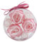 Coffret de 3 camélias et 3 roses de savon rose - Parfum Rose