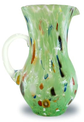 Gocce di Murano Pichet Buvette de 750 ml fabriqué en Italie en verre soufflé. Travaillé selon la tradition des artisans de Murano, Carafe de table élégante