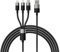 Baseus StarSpeed 1-for-3 Schnelllade-Datenkabel USB auf M+L+C 3,5 A 1,2 m schwarz