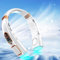 mebiusyhc Portable Neck Fan, bladeless USB Rechargeable Personal Rechargeable, for Indoor Outdoor Travelling, Headphone Design, 5 Speeds Operated Adjustable, fans women (White) (mebiusyhc-GBFS)