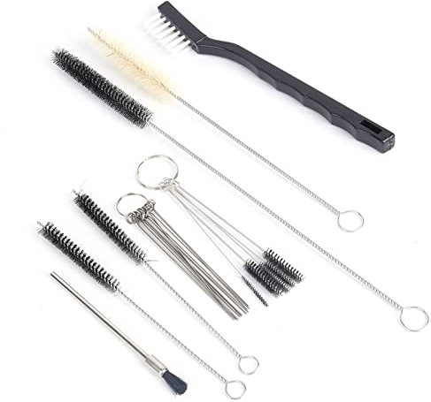 Kit per la Pulizia aerografo 19 Pezzi, Kit per la Pulizia della Pistola per Verniciatura, Kit per la Pulizia degli Strumenti a Spruzzo Kit per la Pulizia della Polvere
