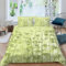 MEVASA Housse de Couette 240x260 Bambou Vert Parure de Lit 2 Personnes 3D Motif Luxueuse Microfibre Adulte Housse de Couette Style Japonais Feuilles De Bambou avec 2 Taies d'oreiller 50x75