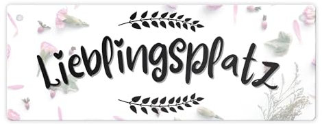 Lieblingsplatz Metallschild ein sommerliches Schild für deinen Lieblingsort Frauen Dekoration Balkon Blumen Blechschild Gartenhaus Wohlfühloase Rosen Blüte