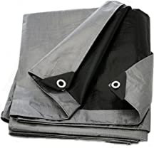 BDW - Bâche imperméable - 210g/m² PE avec œillets - Bâche en Tissu, indéchirable - Stabilisée UV - Bâche de Protection pour camions, Chantier, Bois, Meubles de Jardin - Gris-Marron - 3x7m